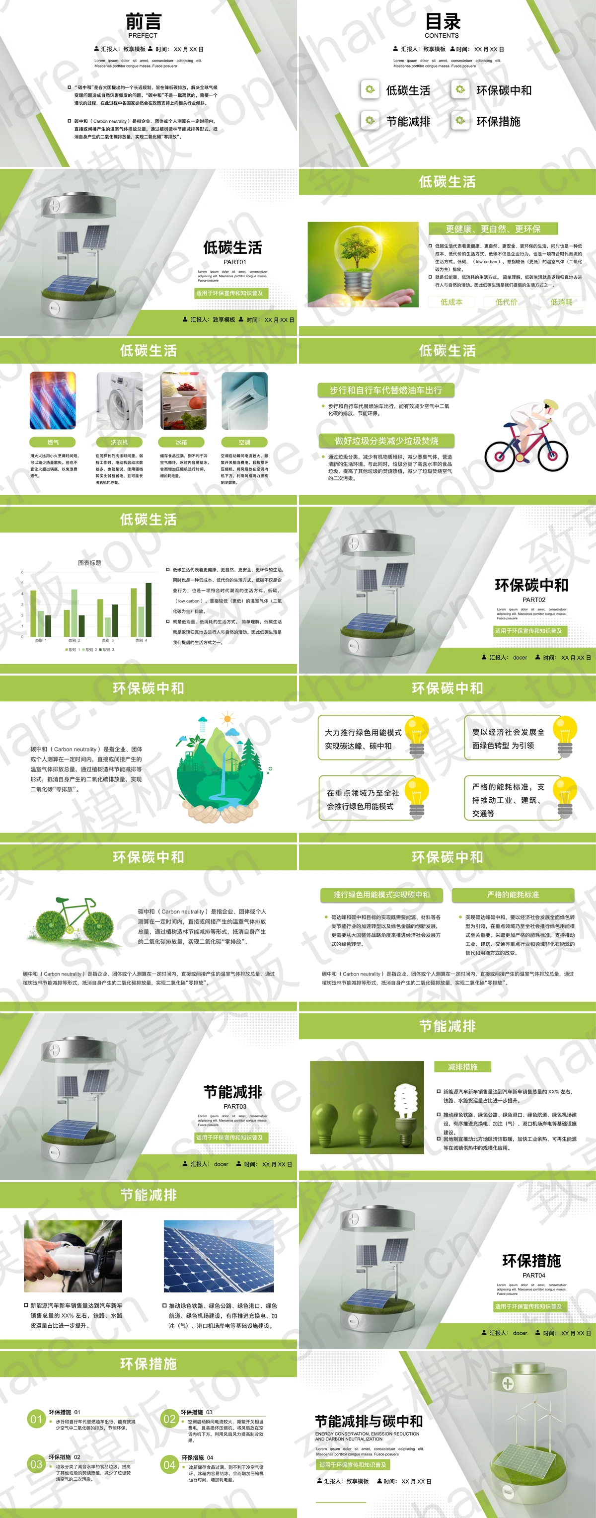 图片[2]-绿色新能源电池背景的节能减排与碳中和PPT模板下载 - 致享TOP-SHARE-致享TOP-SHARE