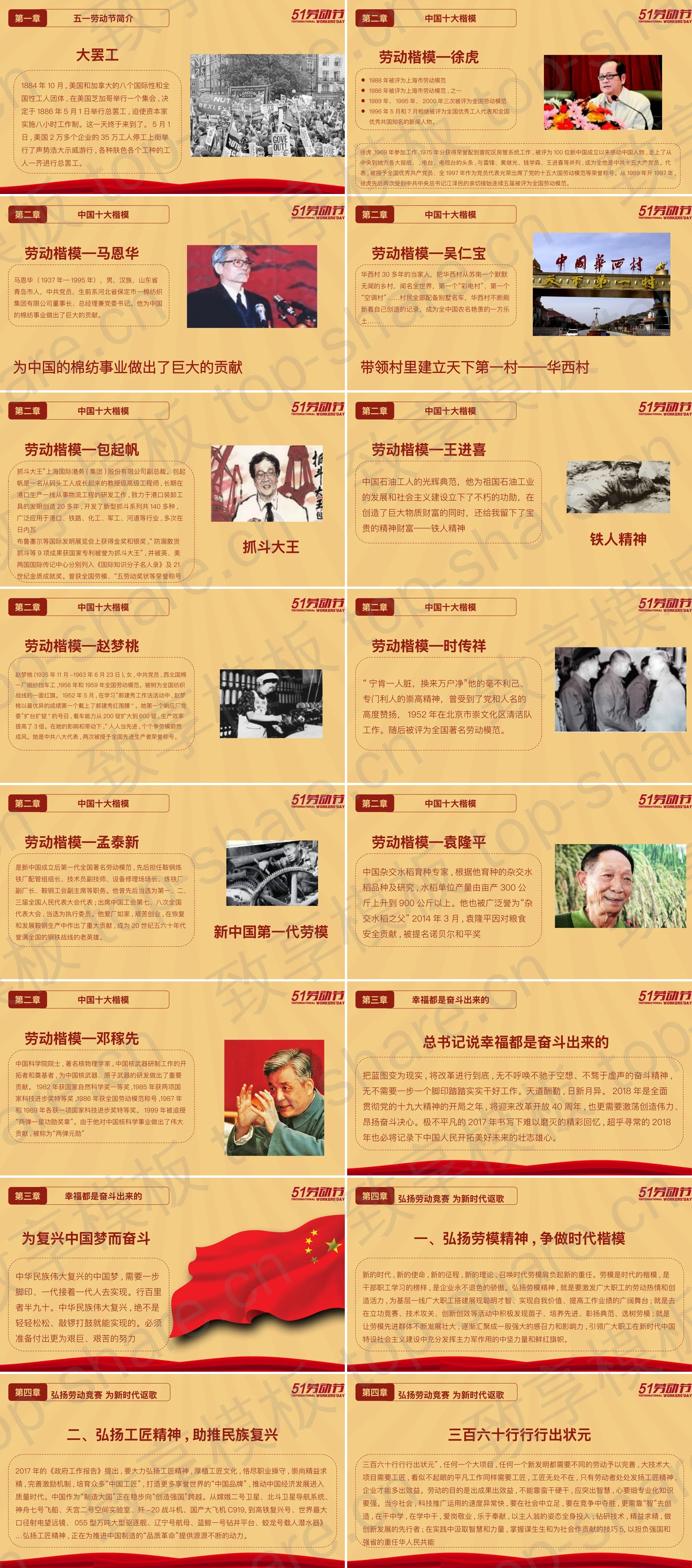 图片[2]-文革风格的五一劳动节PPT模板 - 致享TOP-SHARE-致享TOP-SHARE
