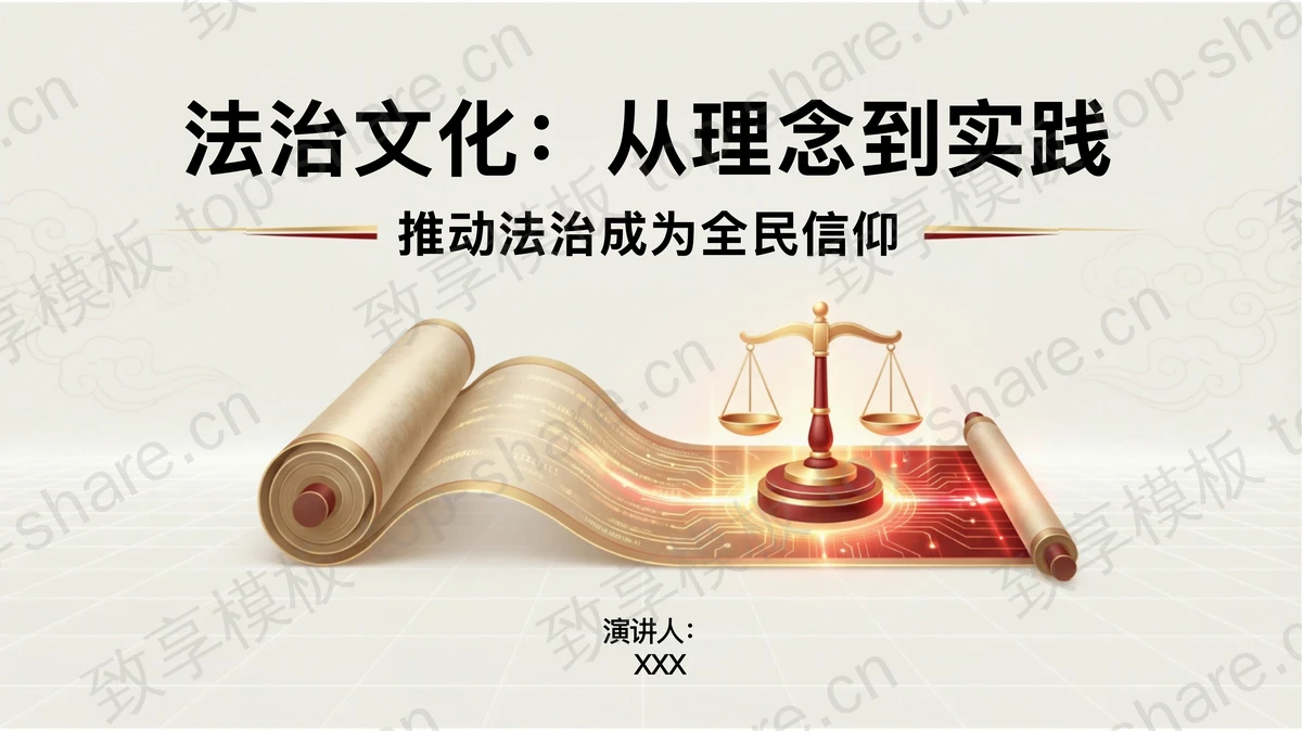 法治文化从理念到实践PPT下载-致享TOP-SHARE