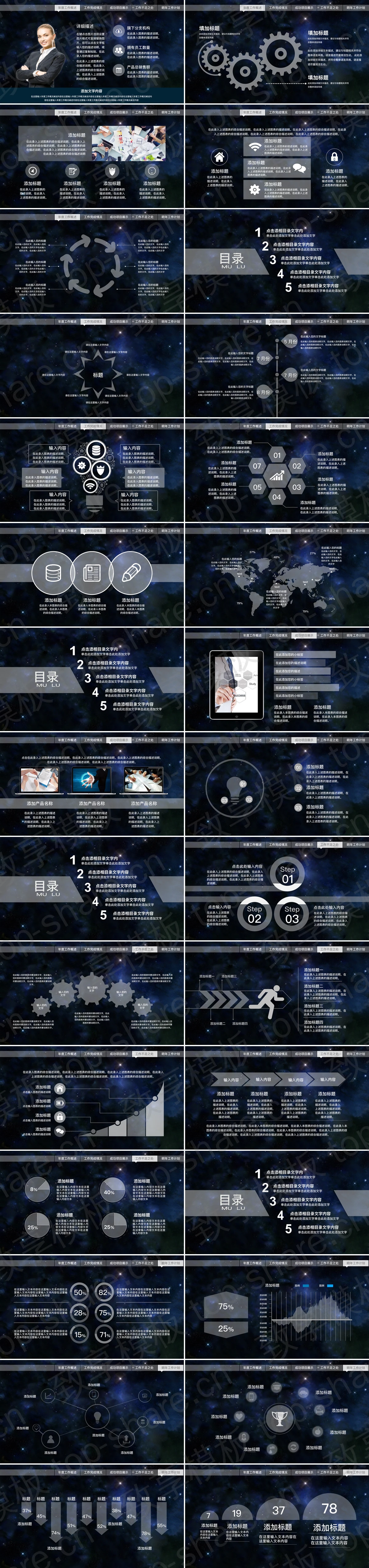 图片[2]-蓝色星空点线星球背景商务汇报PPT模板下载 - 致享TOP-SHARE-致享TOP-SHARE