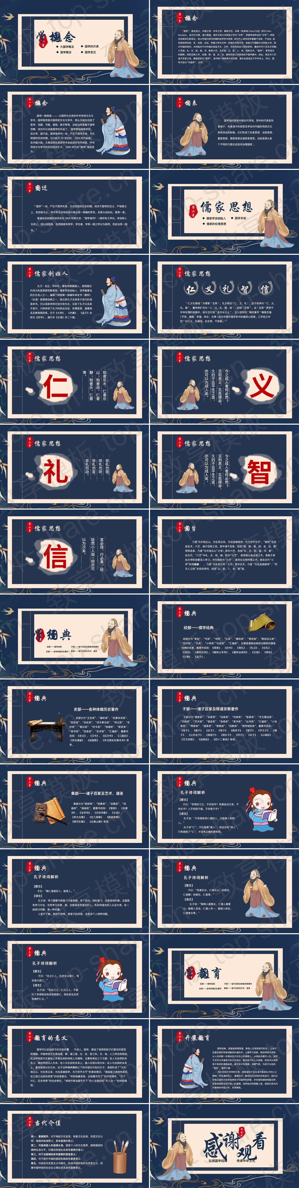 图片[2]-卡通孔夫子背景的国学文化PPT模板下载 - 致享TOP-SHARE-致享TOP-SHARE