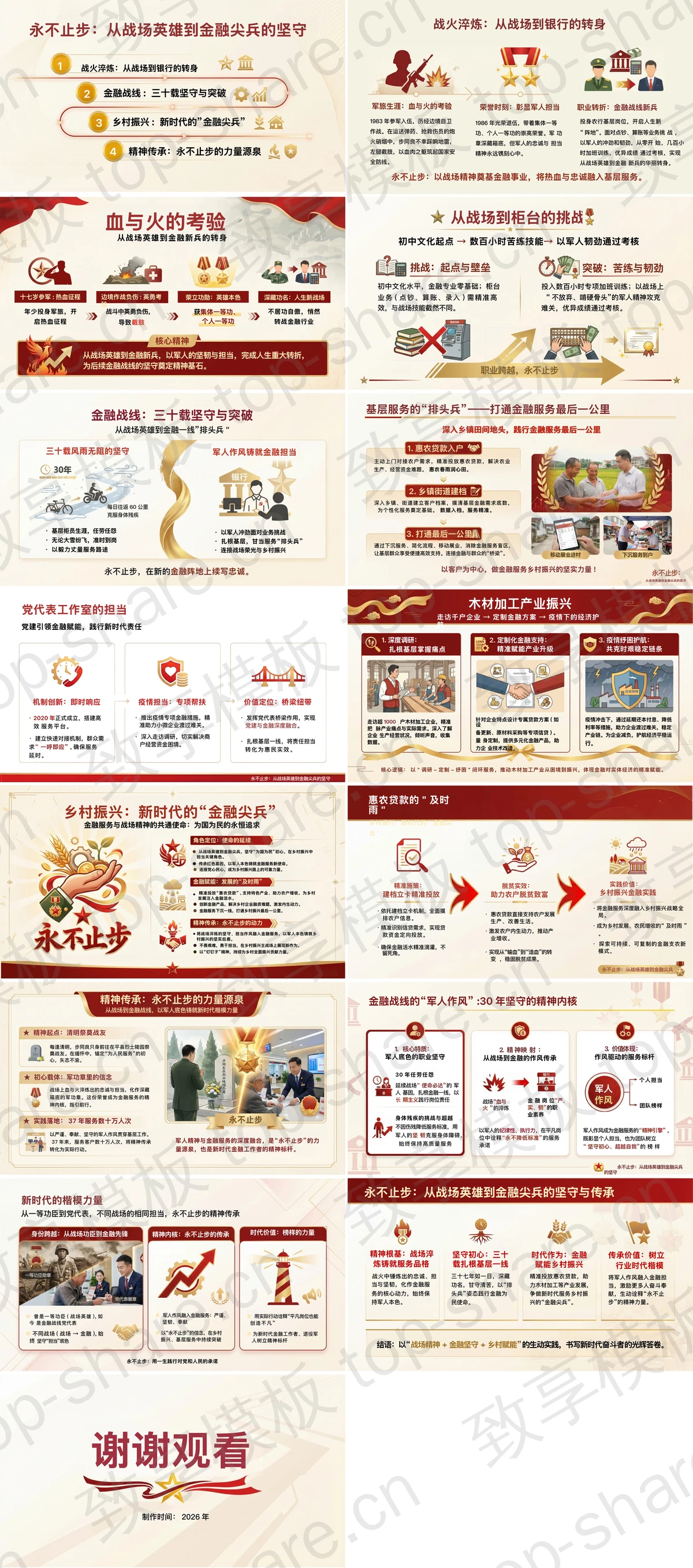 图片[2]-永不止步从战场英雄到金融尖兵的坚守PPT下载 - 致享TOP-SHARE-致享TOP-SHARE