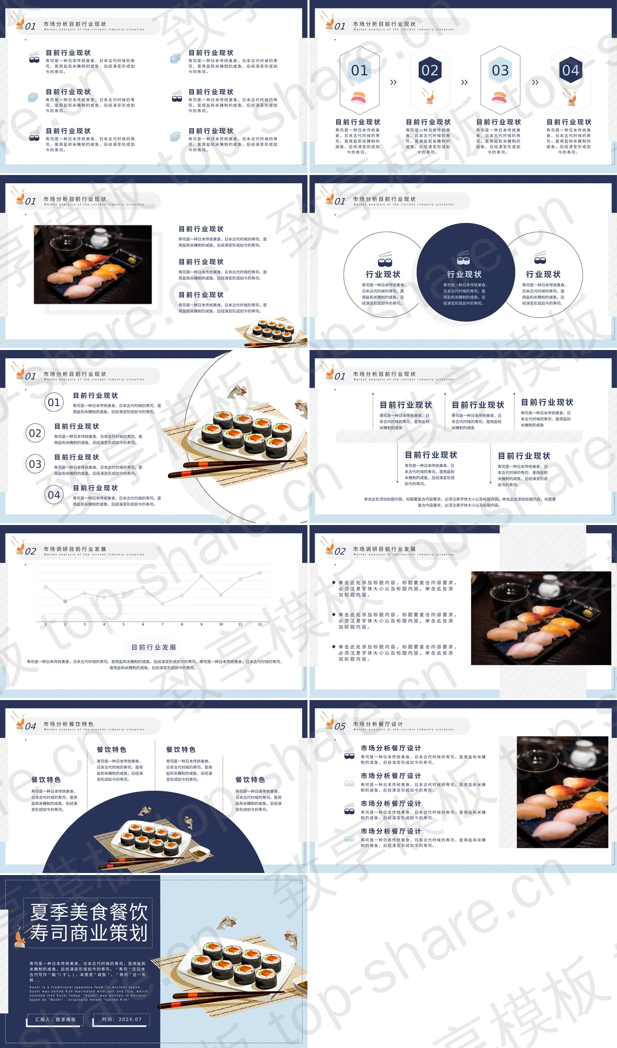 图片[2]-美食寿司产品商业策划PPT模板 - 致享TOP-SHARE-致享TOP-SHARE