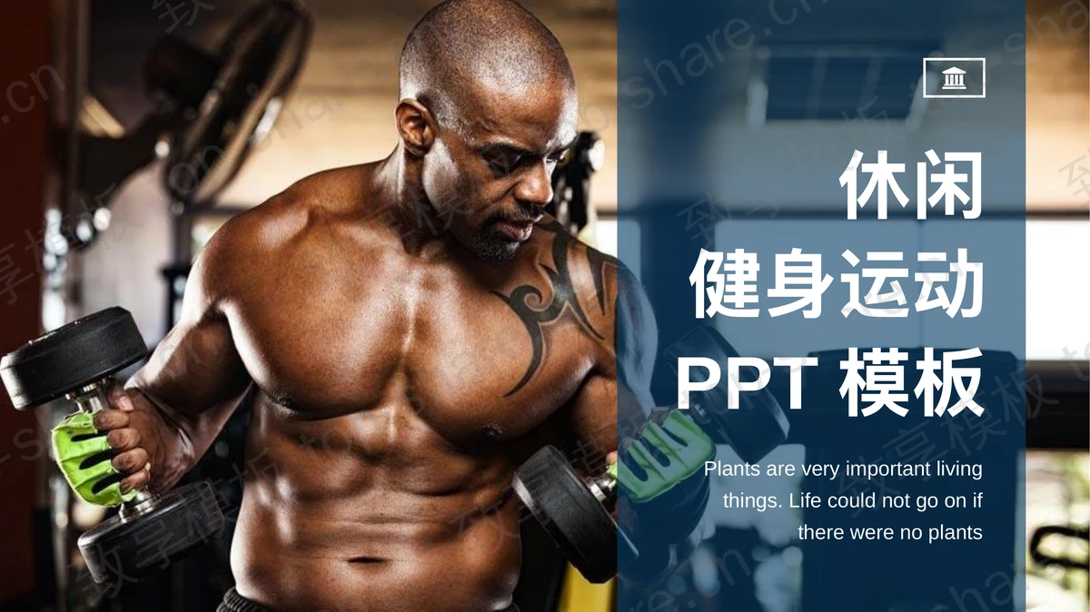 全民健身PPT模板-致享TOP-SHARE