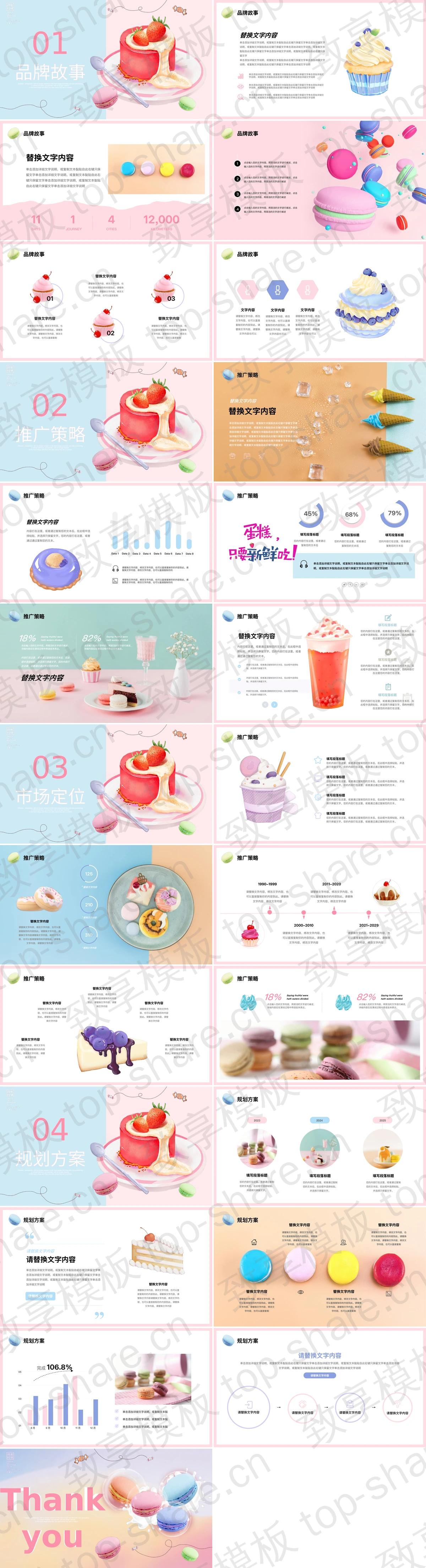图片[2]-马卡龙配色美味甜品推广策划PPT模板 - 致享TOP-SHARE-致享TOP-SHARE
