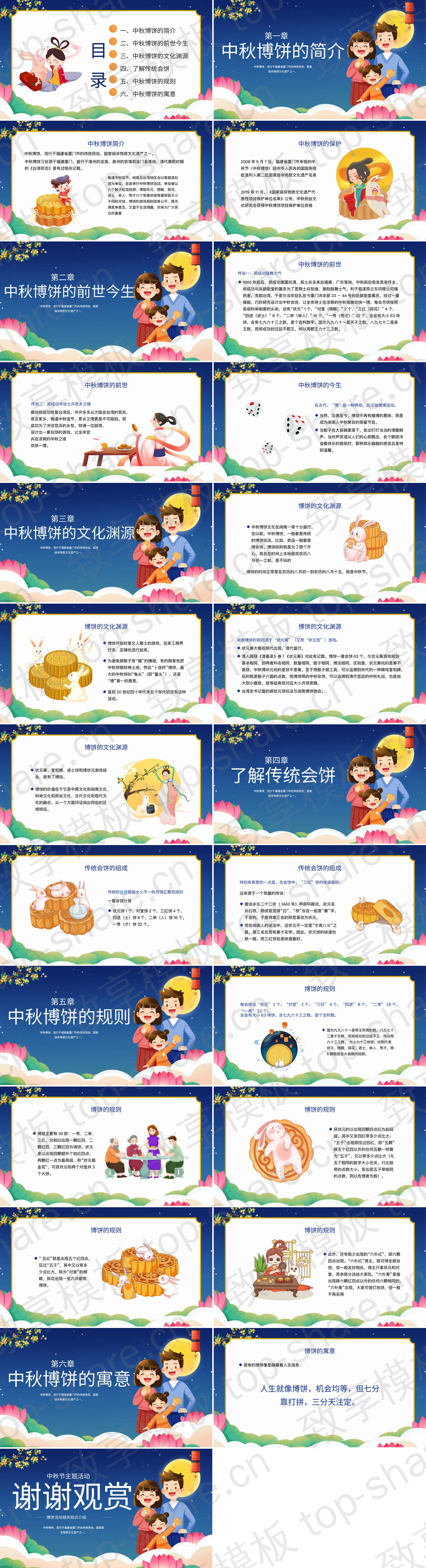 图片[2]-蓝色卡通一家人背景的“中秋博饼”中秋节主题活动PPT模板 - 致享TOP-SHARE-致享TOP-SHARE