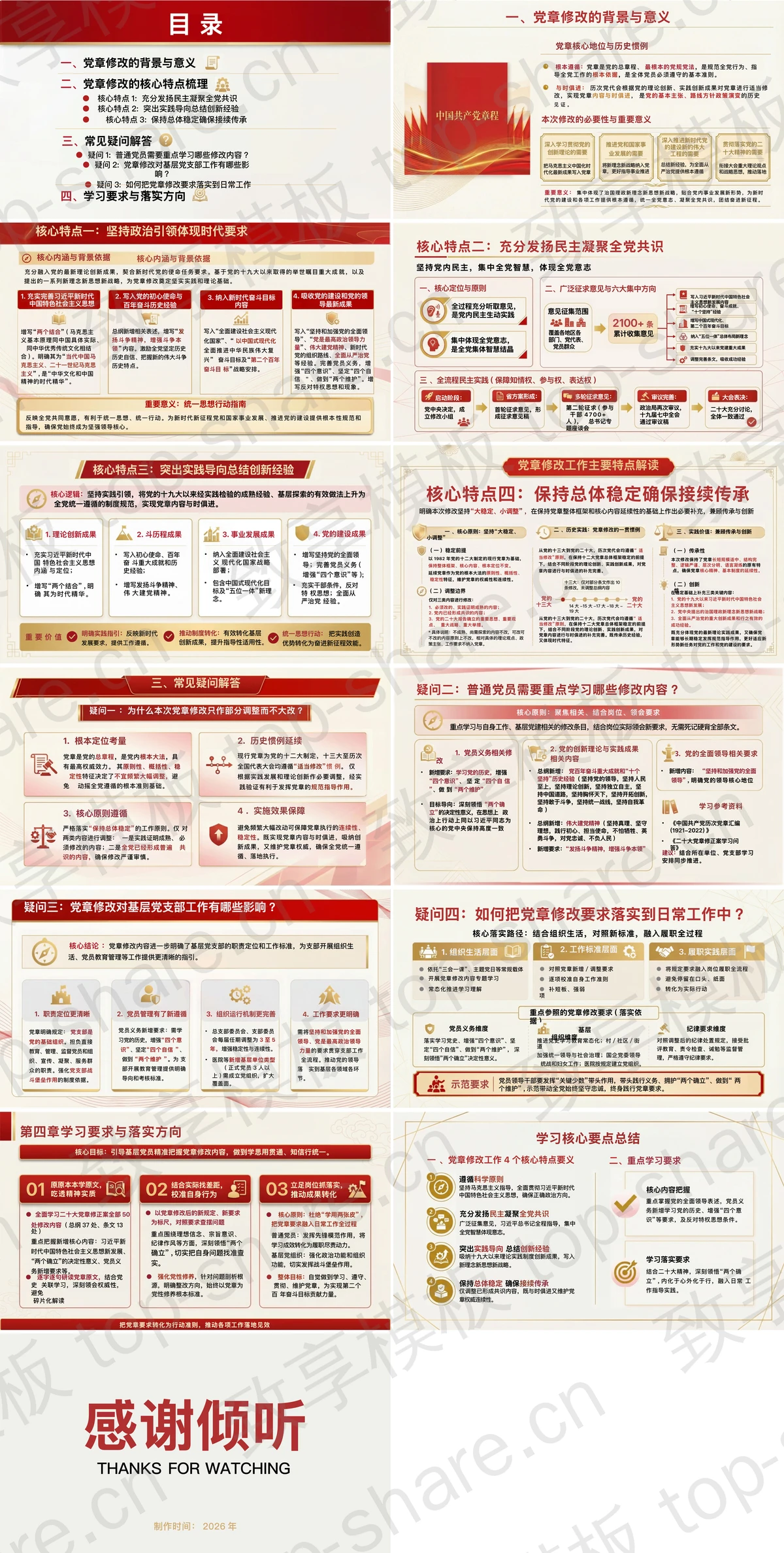 图片[2]-党章修改工作主要特点解读PPT下载 - 致享TOP-SHARE-致享TOP-SHARE