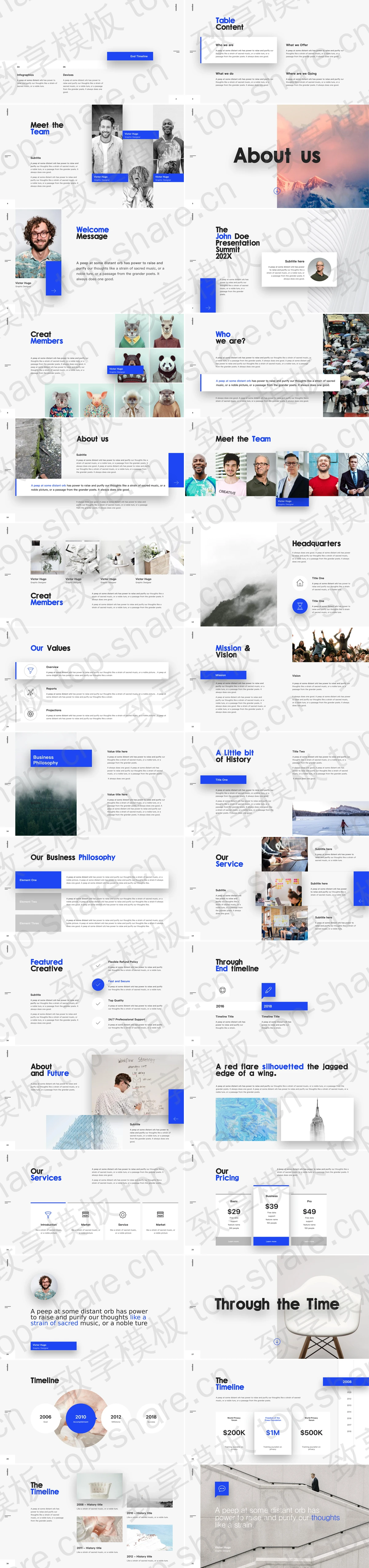 图片[2]-灰色高山背景的欧美商务汇报PPT模板 - 致享TOP-SHARE-致享TOP-SHARE