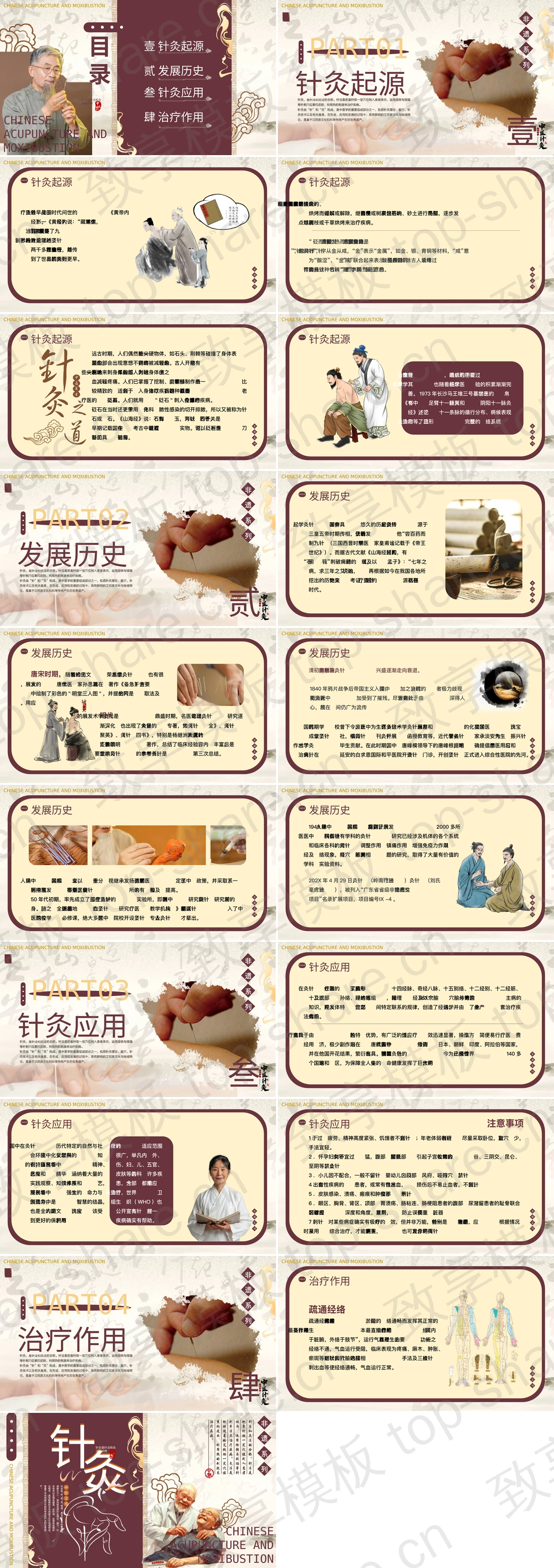 图片[2]-古典中医针灸宣传介绍PPT模板 - 致享TOP-SHARE-致享TOP-SHARE