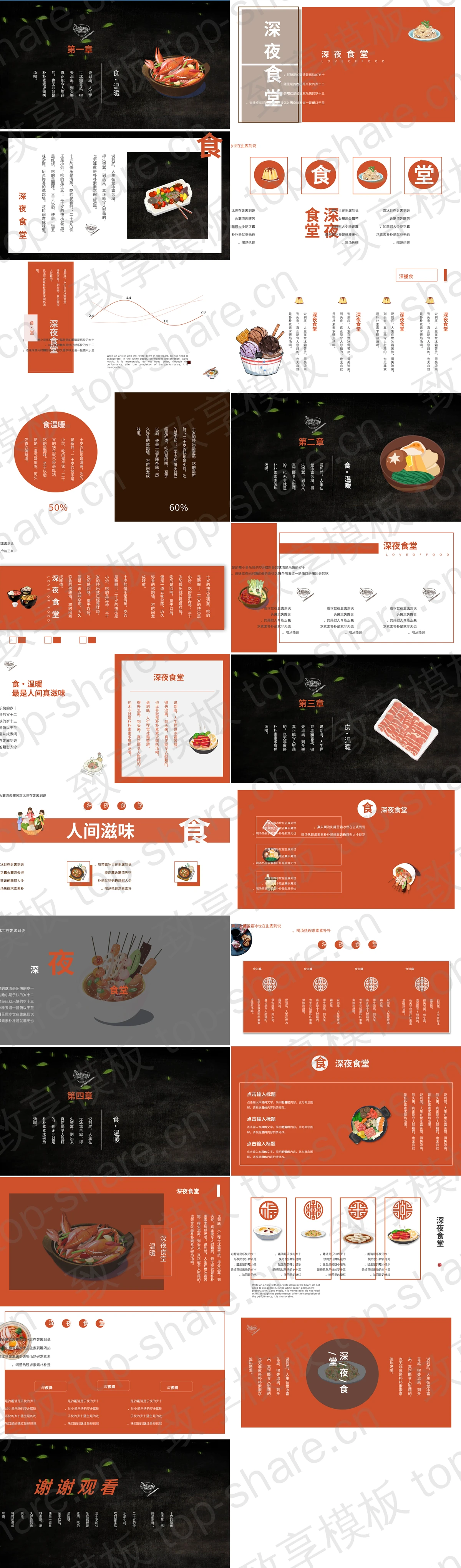 图片[2]-香锅美食背景的“深夜食堂”主题PPT模板 - 致享TOP-SHARE-致享TOP-SHARE