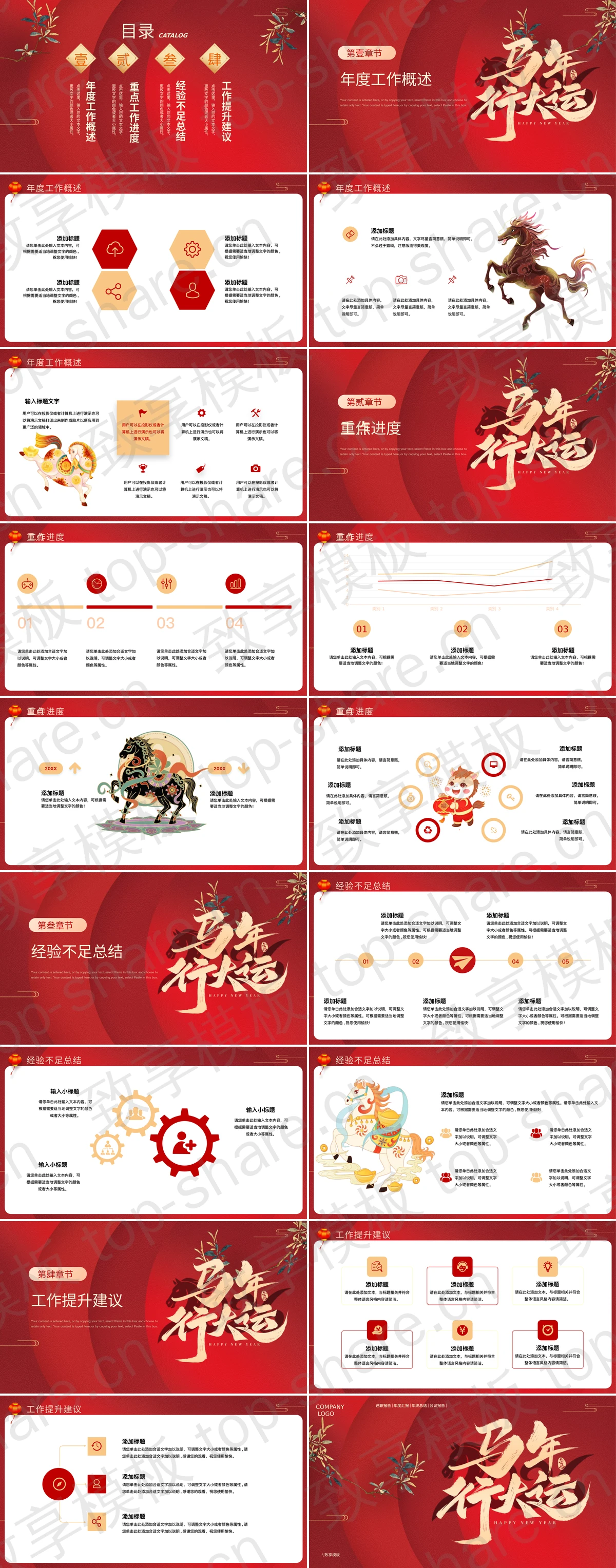 图片[2]-红色中国风“马年行大运”新年工作总结汇报PPT模板 - 致享TOP-SHARE-致享TOP-SHARE