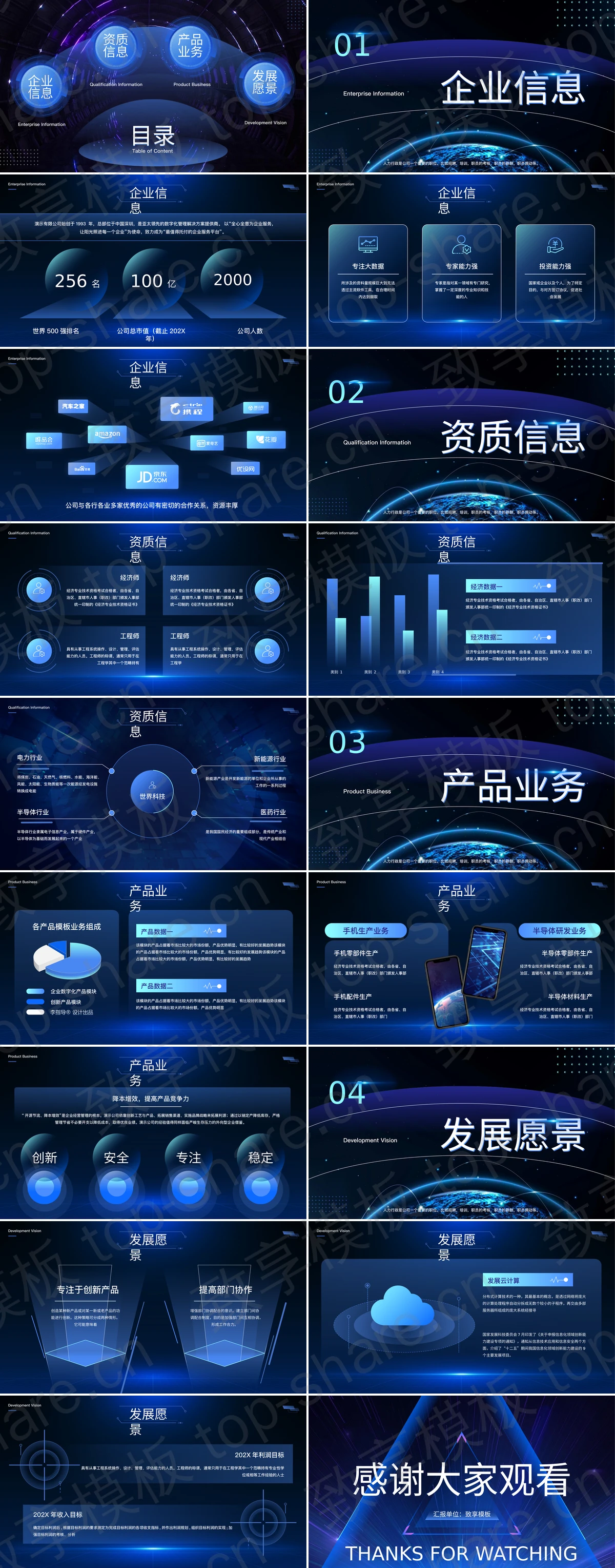 图片[2]-蓝紫高端科技风企业宣传介绍PPT模板 - 致享TOP-SHARE-致享TOP-SHARE