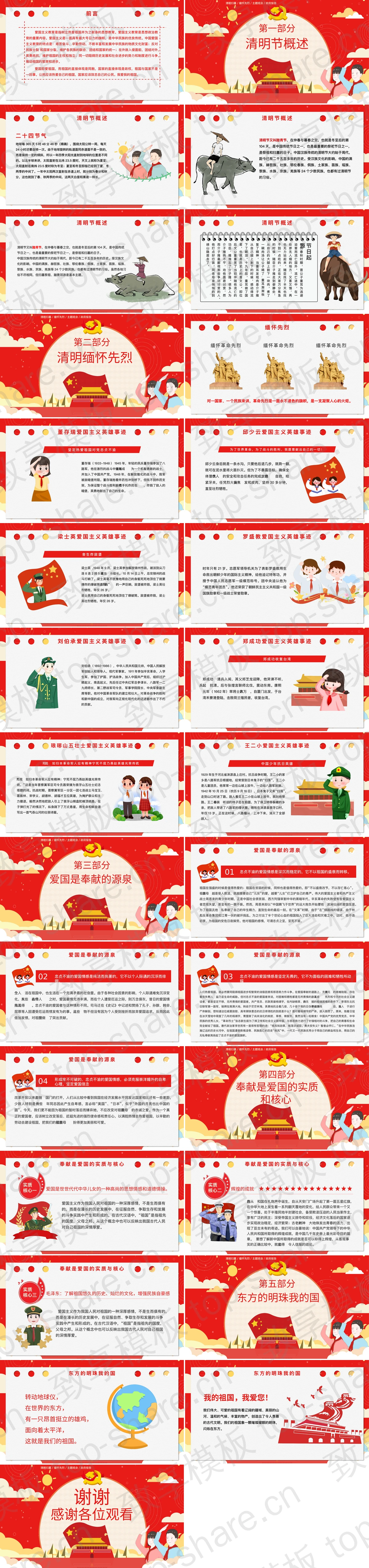 图片[2]-红色卡通风格的“缅怀先烈”清明节主题班会PPT模板 - 致享TOP-SHARE-致享TOP-SHARE