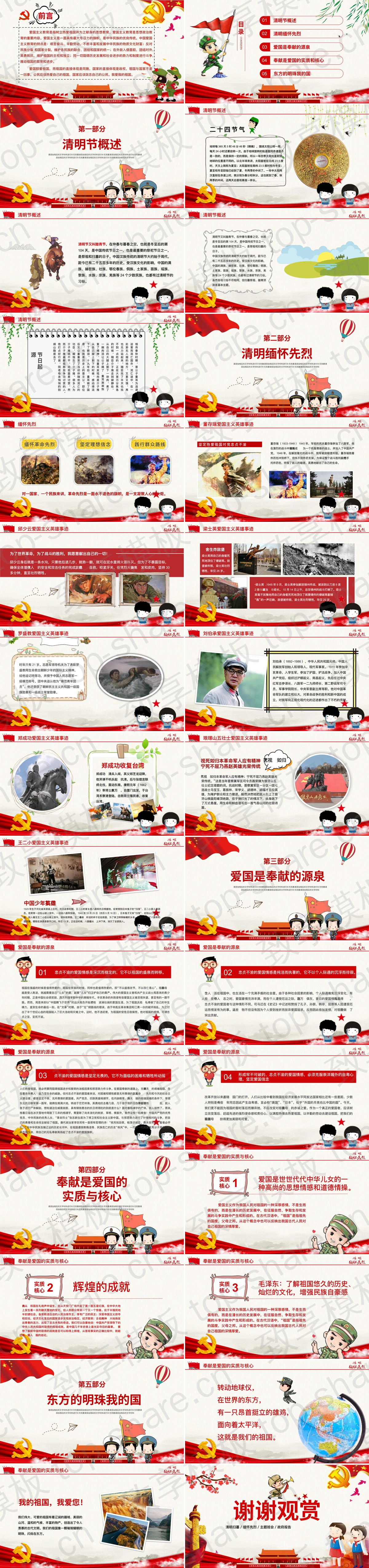 图片[2]-红色清明缅怀革命先烈主题班会PPT模板 - 致享TOP-SHARE-致享TOP-SHARE