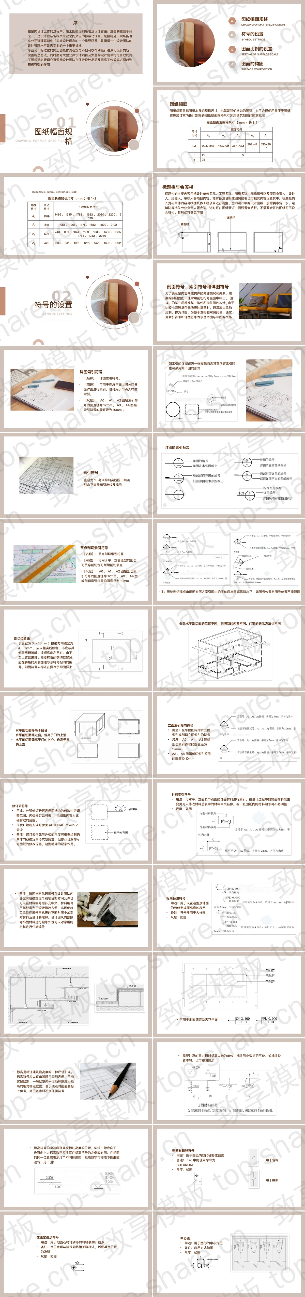 图片[2]-室内设计施工图及制图规范详细说明PPT模板 - 致享TOP-SHARE-致享TOP-SHARE