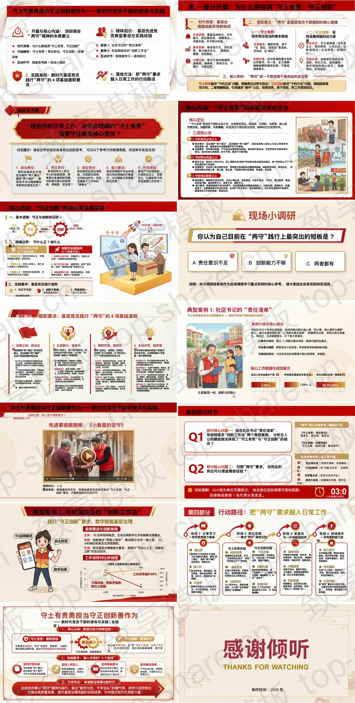 图片[2]-守土有责勇担当守正创新善作为PPT下载 - 致享TOP-SHARE-致享TOP-SHARE