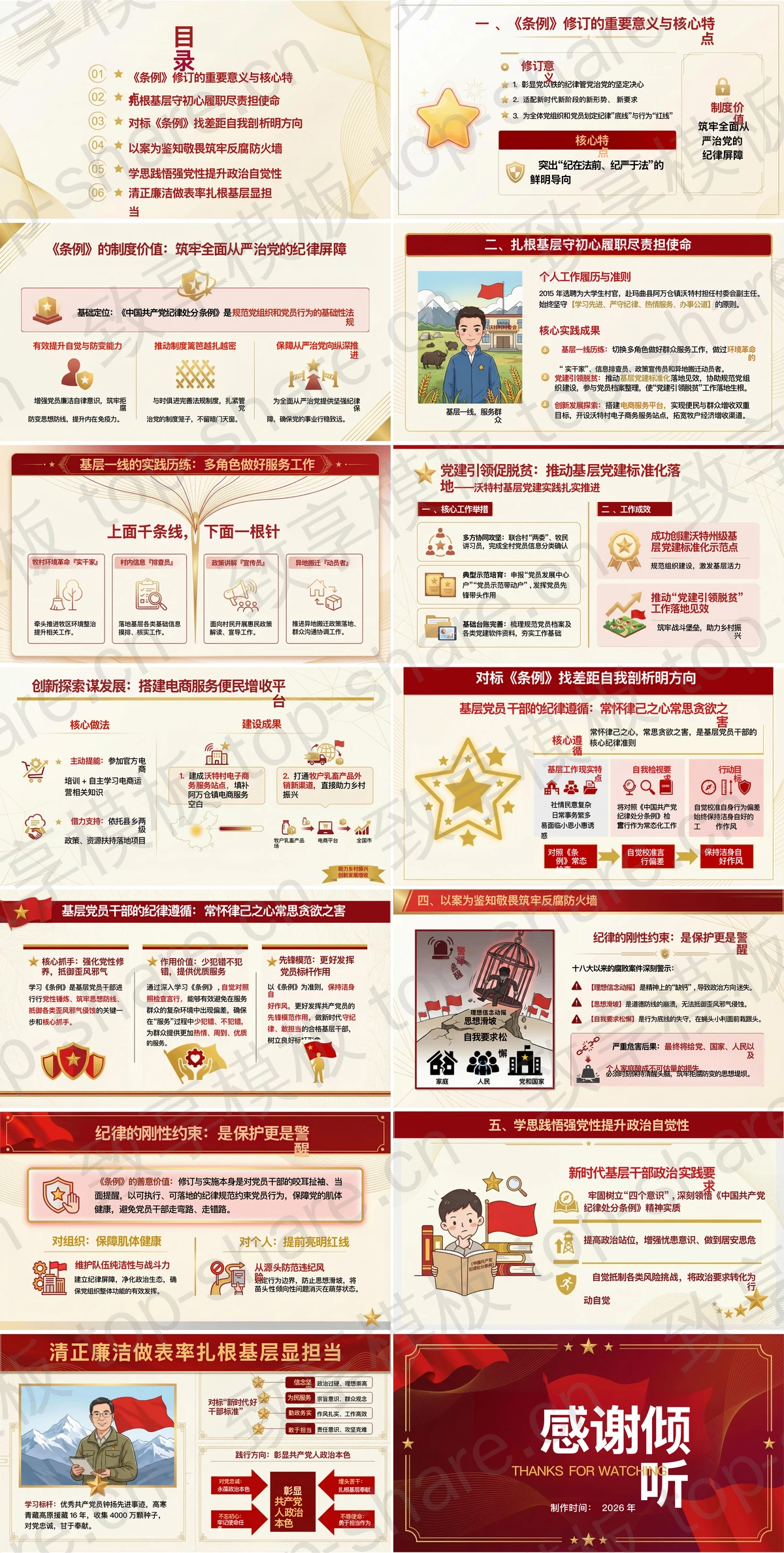 图片[2]-以学为基以作为本做新时代守纪律敢担当的基层干部PPT下载 - 致享TOP-SHARE-致享TOP-SHARE