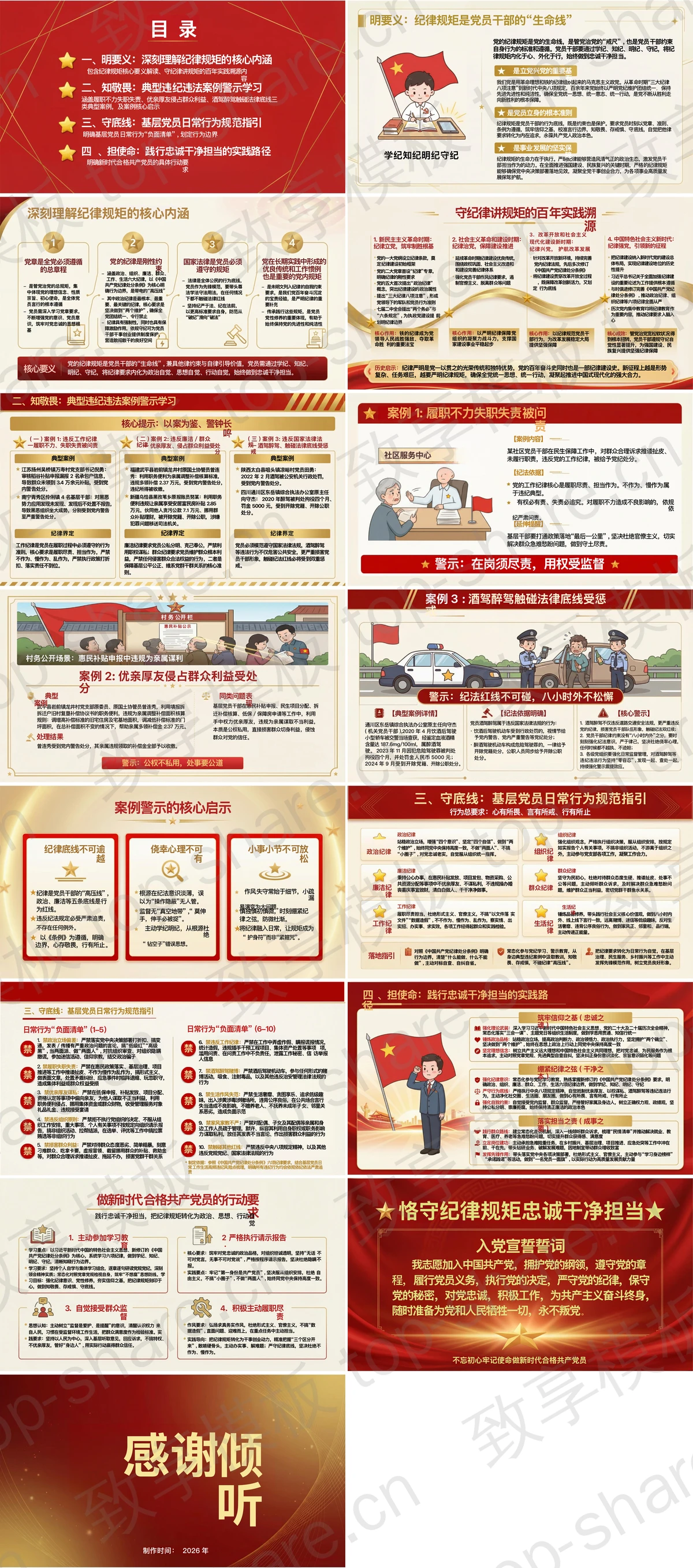 图片[2]-恪守纪律规矩忠诚干净担当做新时代合格共产党员PPT下载 - 致享TOP-SHARE-致享TOP-SHARE