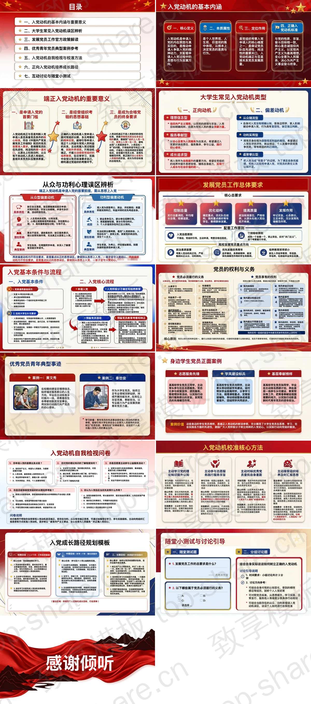 图片[2]-大学生如何端正入党动机：从众功利心理辨析与成长路径PPT下载 - 致享TOP-SHARE-致享TOP-SHARE