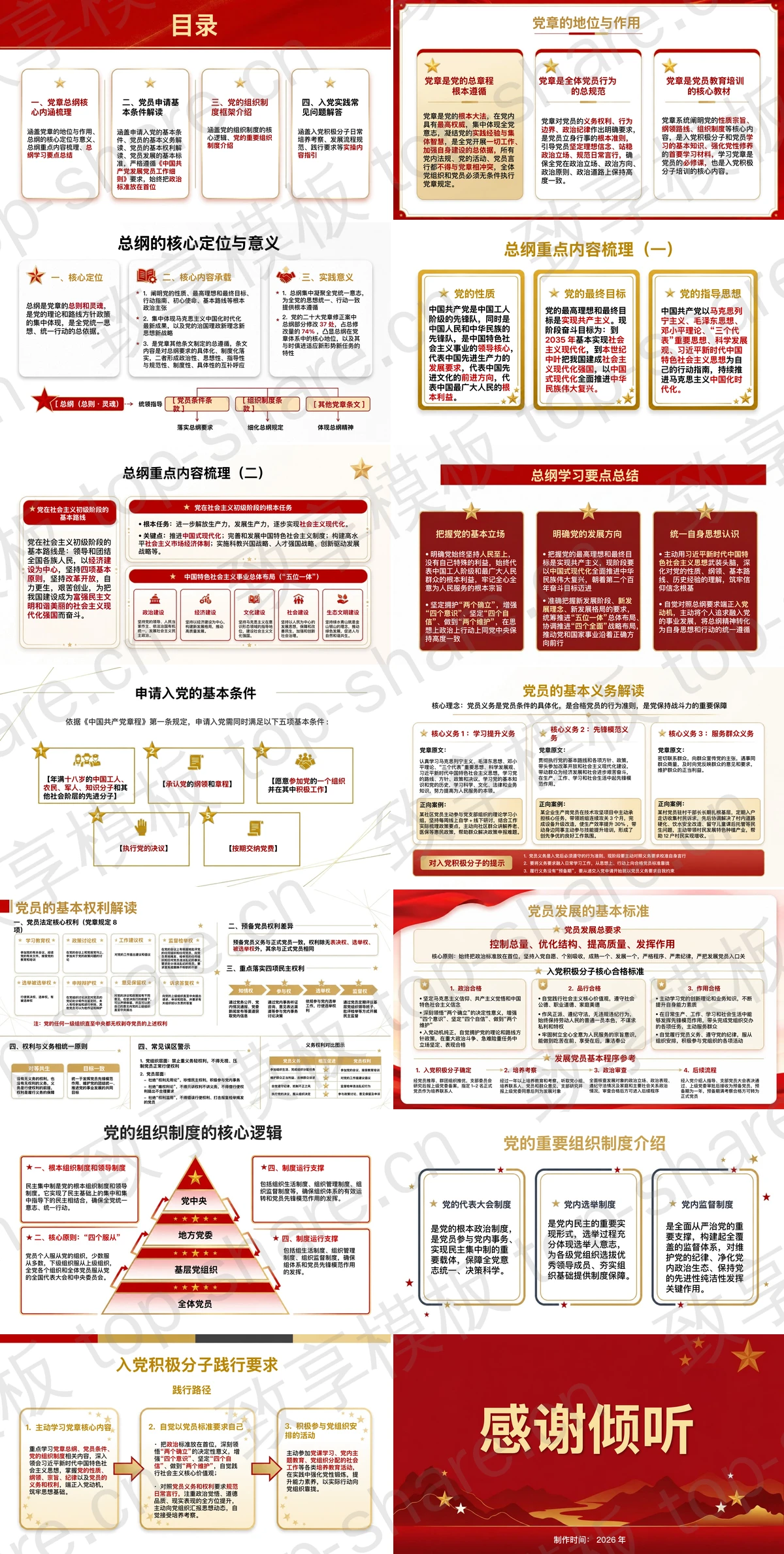 图片[2]-入党积极分子党章培训：总纲党员条件组织制度全解析PPT下载 - 致享TOP-SHARE-致享TOP-SHARE