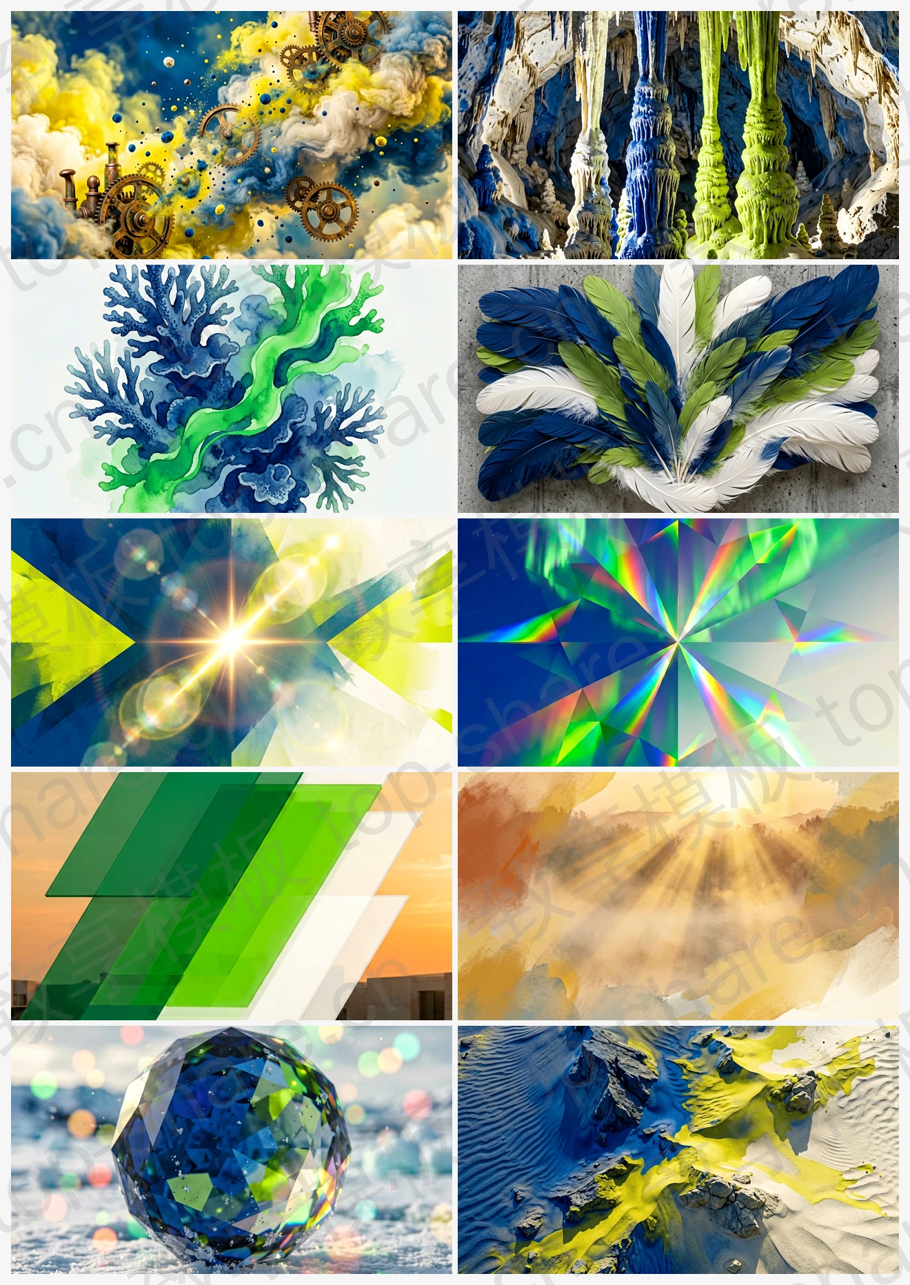 自然绿色清新背景素材包 - 10张高清背景免费下载-致享TOP-SHARE