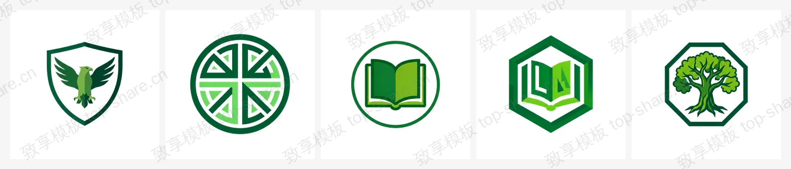 法律政务行业LOGO素材包 - 5个高清LOGO-致享TOP-SHARE