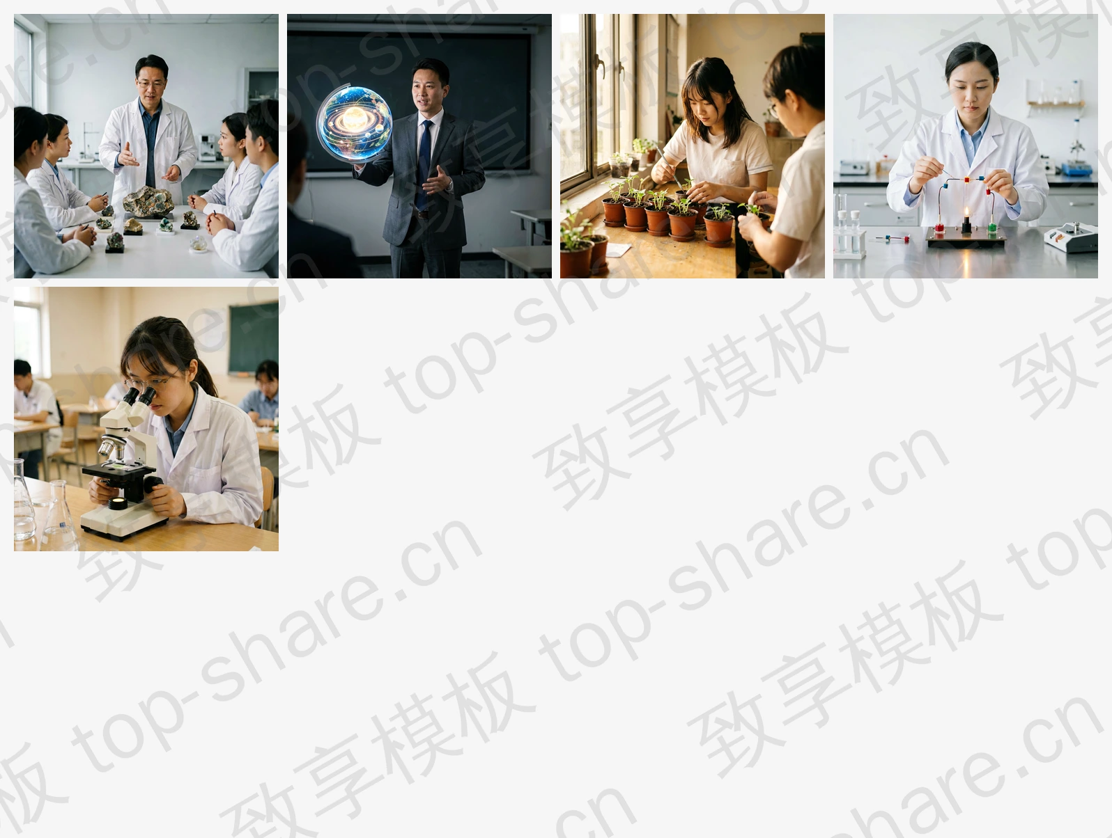 科学课件主题PPT插图素材包 – 12张高清插图-致享TOP-SHARE
